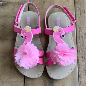 Gymboree Pink Sandals with Tulle Flowers